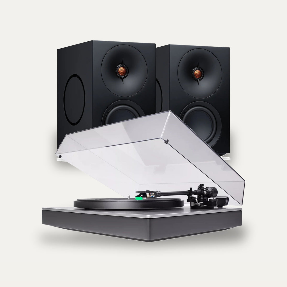 Cambridge Audio L/R M + Alva ST Vinyl Streaming Set – Speaker Colour Black