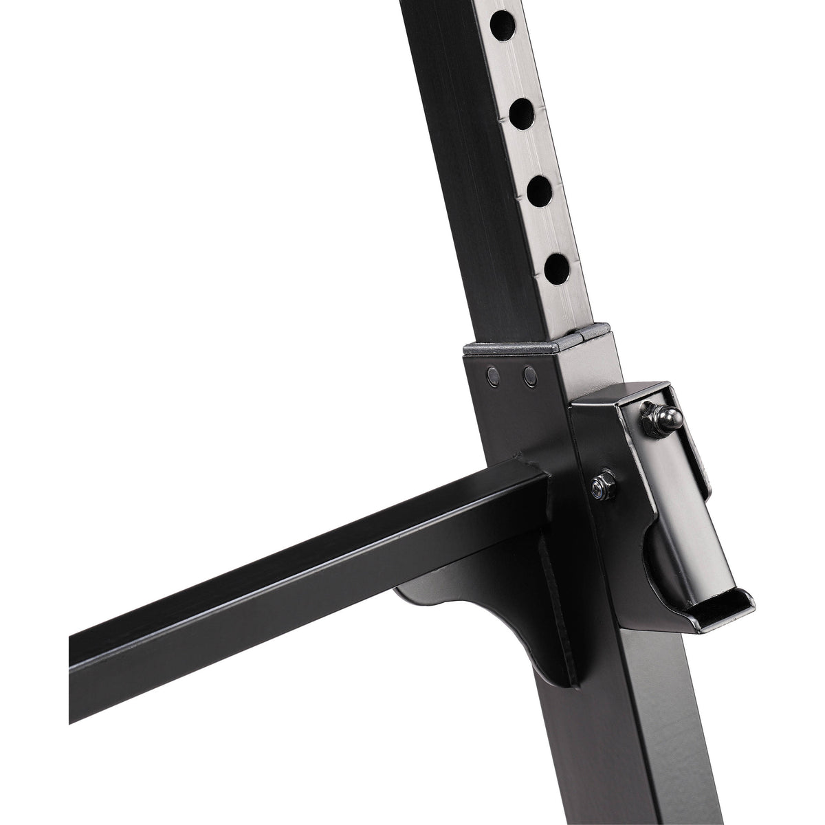 Hercules Stands KS400B keyboard stand supporting electronic keyboards with adjustable height and sturdy construction.