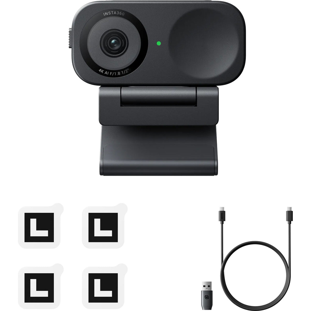 Insta360 Link 2C Standard video conferencing camera with adjustable lens and built-in microphone for remote meetings