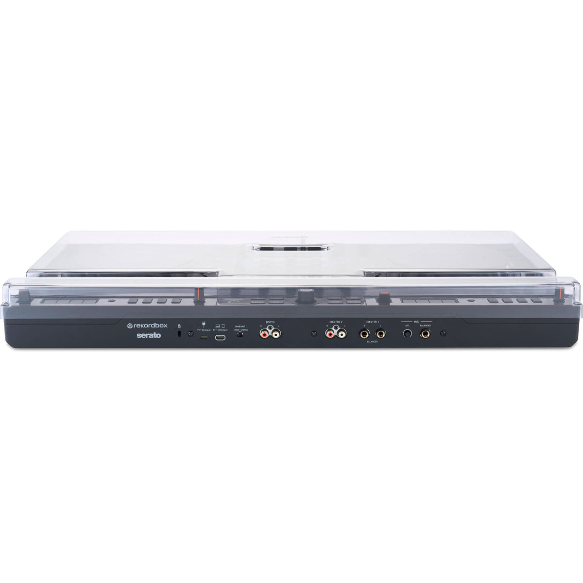 Decksaver AlphaTheta DDJ-GRV6 DJ cover showing a sleek, durable plastic design fitting the Pioneer DDJ-GRV6 controller.