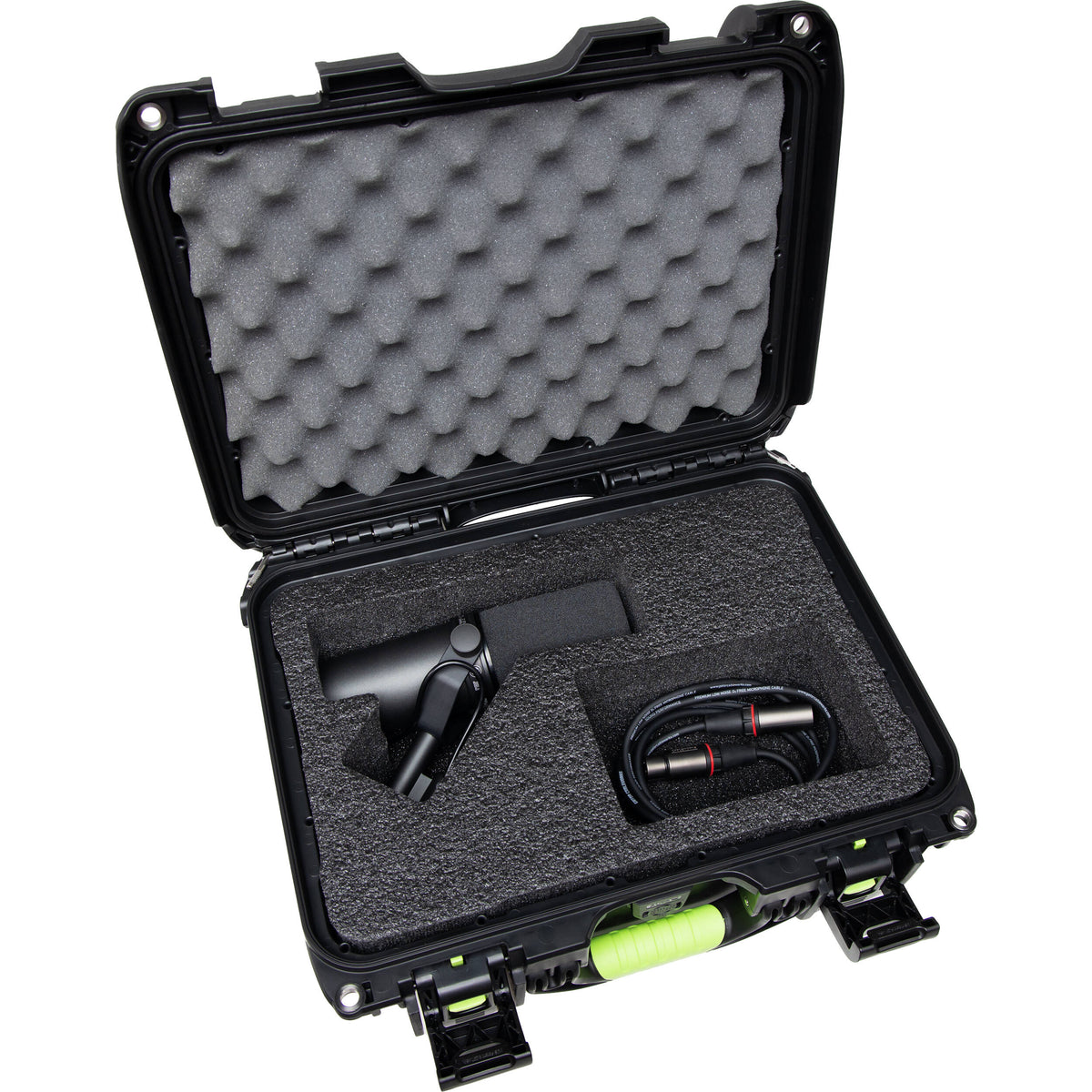 Shure SH-SM7-WP microphone case for Shure SM7B, durable protective bag with zipper and handle for safe storage and transport.