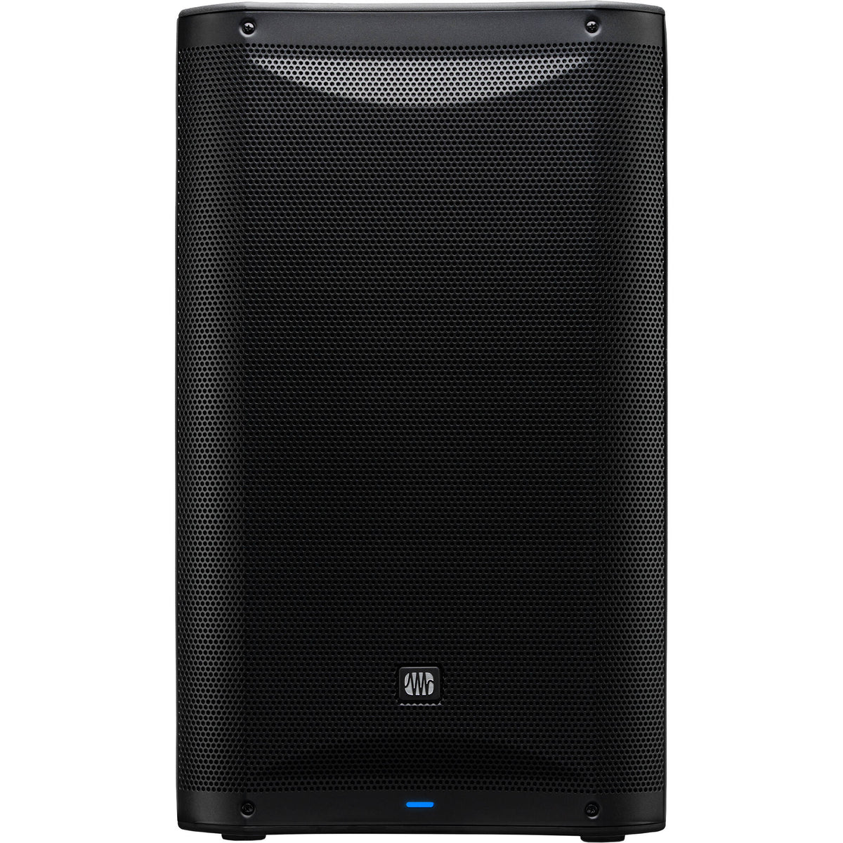 Presonus Air XD 12 active loudspeakers with dual speakers and control panels, designed for professional audio playback.
