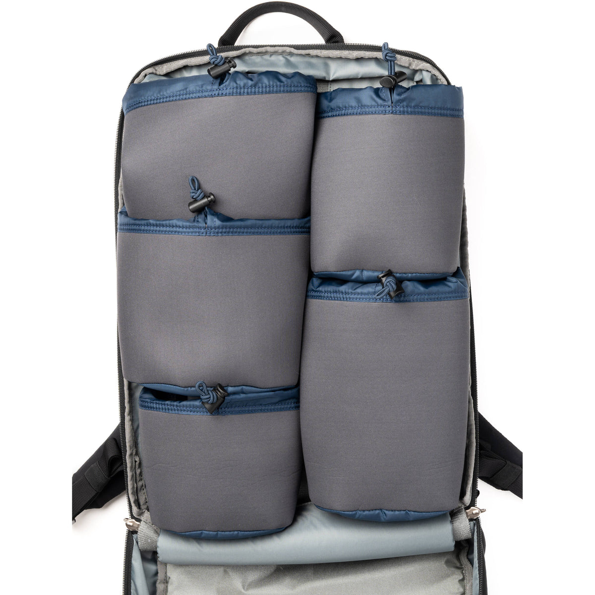 Think Tank Shape Shifter video equipment bag with adjustable compartments and padded exterior for camera gear protection.