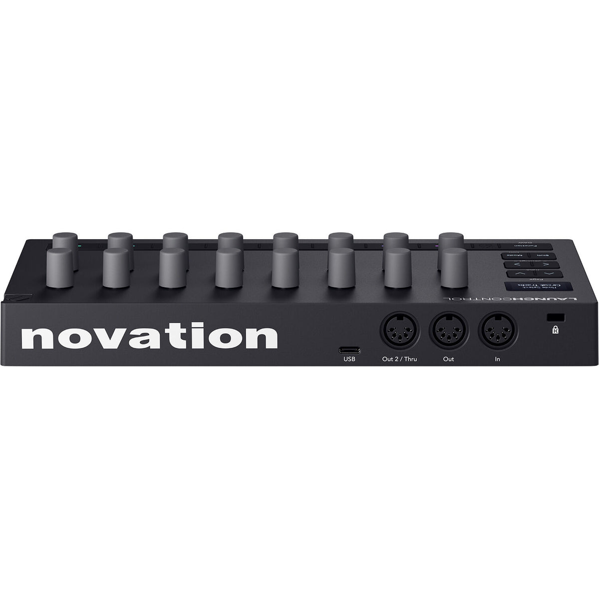 Novation Launch Control 3 MIDI controller with colorful knobs and pads for music production and live performance.