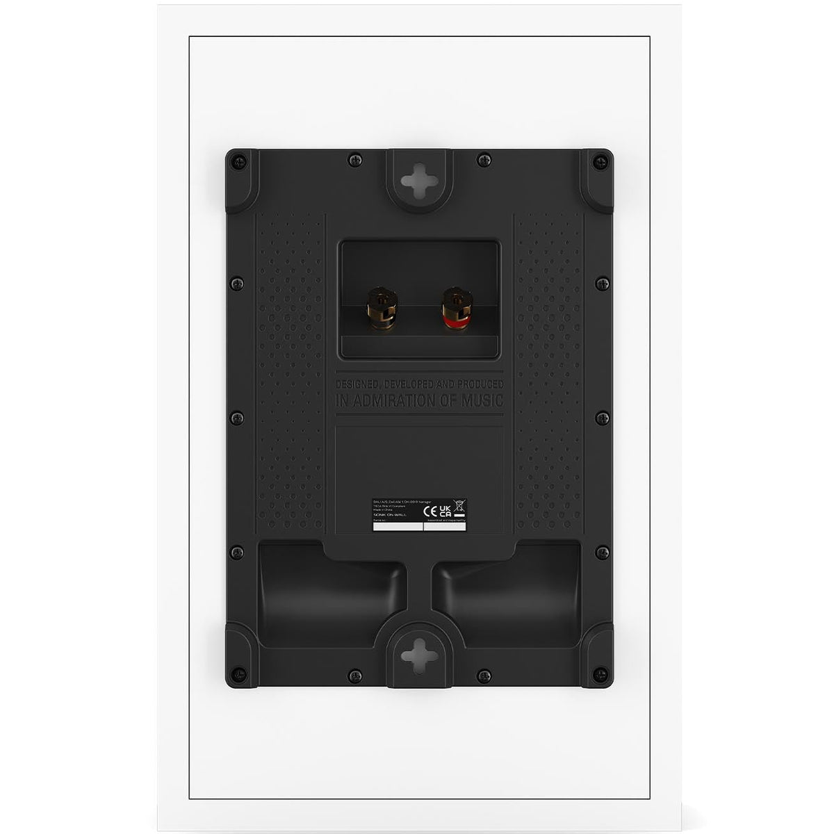 DALI Sonik On-Wall in-wall outdoor speaker with sleek black grille and modern design for outdoor audio installation