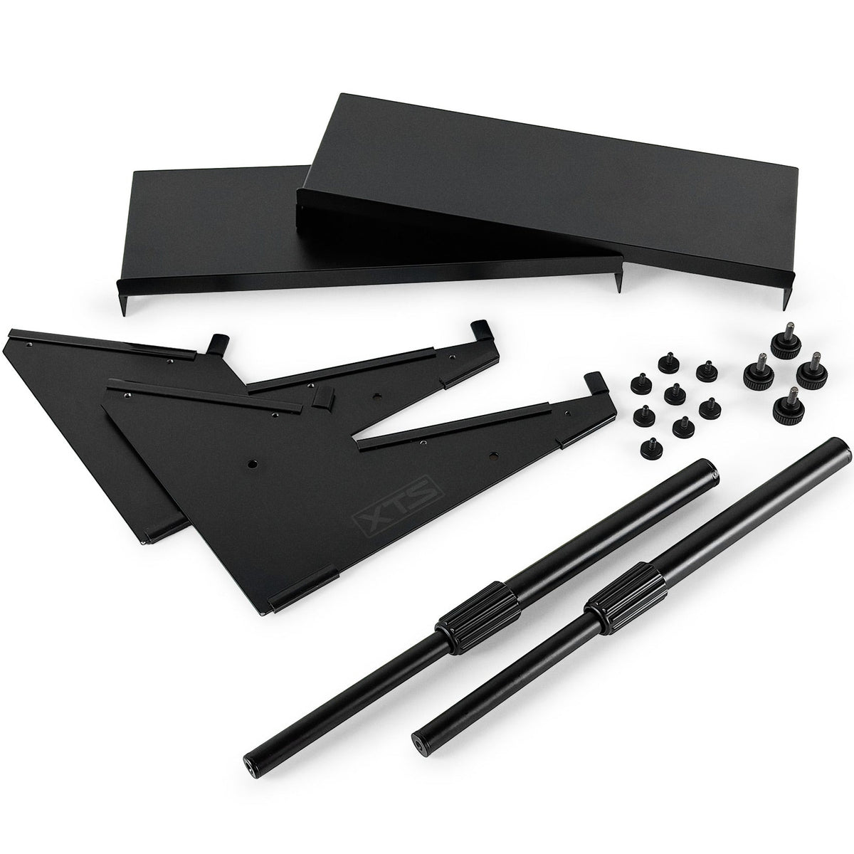 Analog Cases XTS Duo-Flex Mini keyboard stand bundle showing two adjustable stands with sleek black design and compact size.