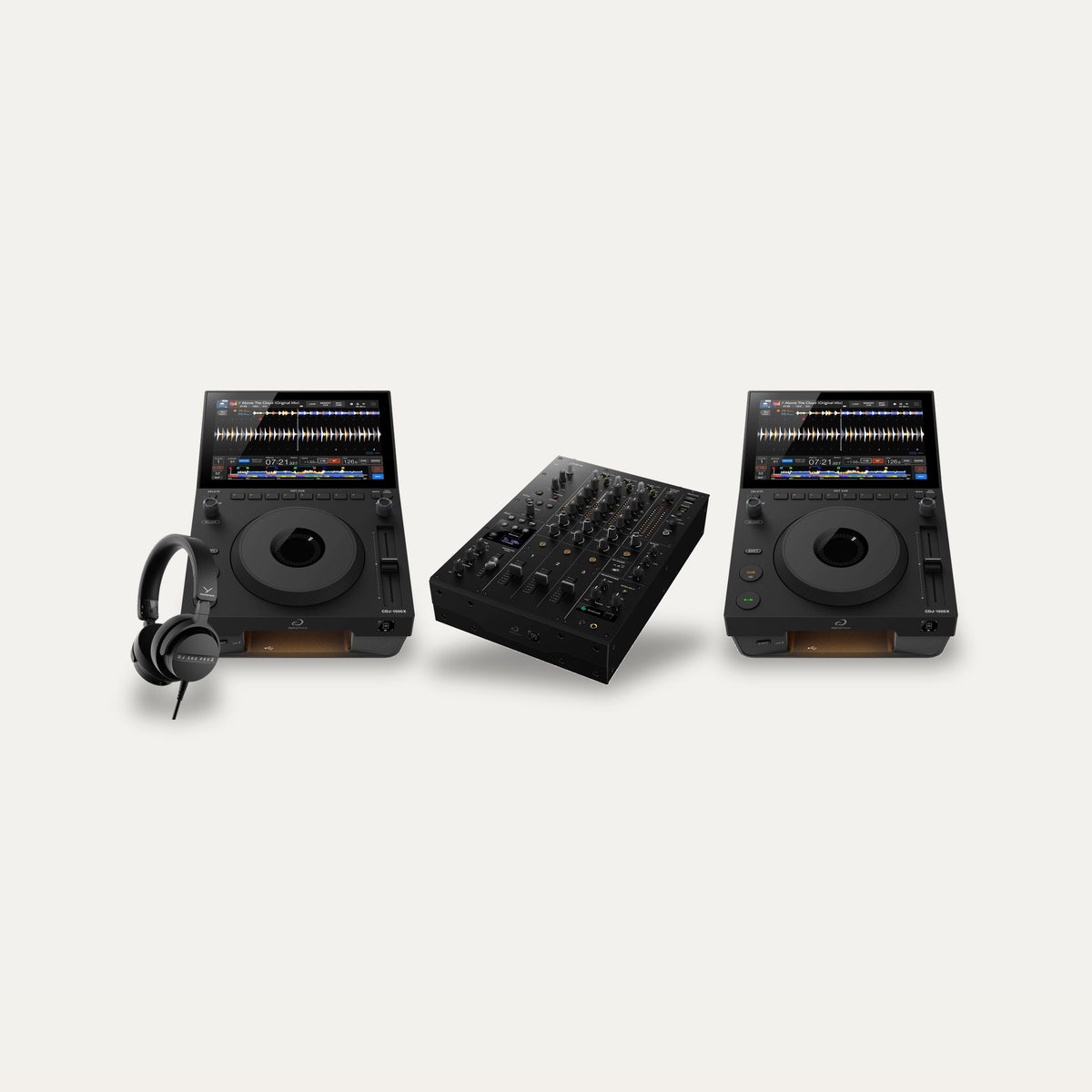 2 x AlphaTheta CDJ-1500X + DJM-V5 Club Booth Set