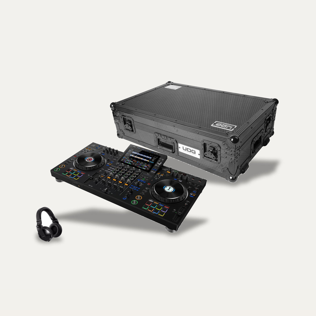 AlphaTheta XDJ-AZ + UDG Ultimate Flight Case + Pioneer HDJ-X10 DJ Set – Headphones Colour Black