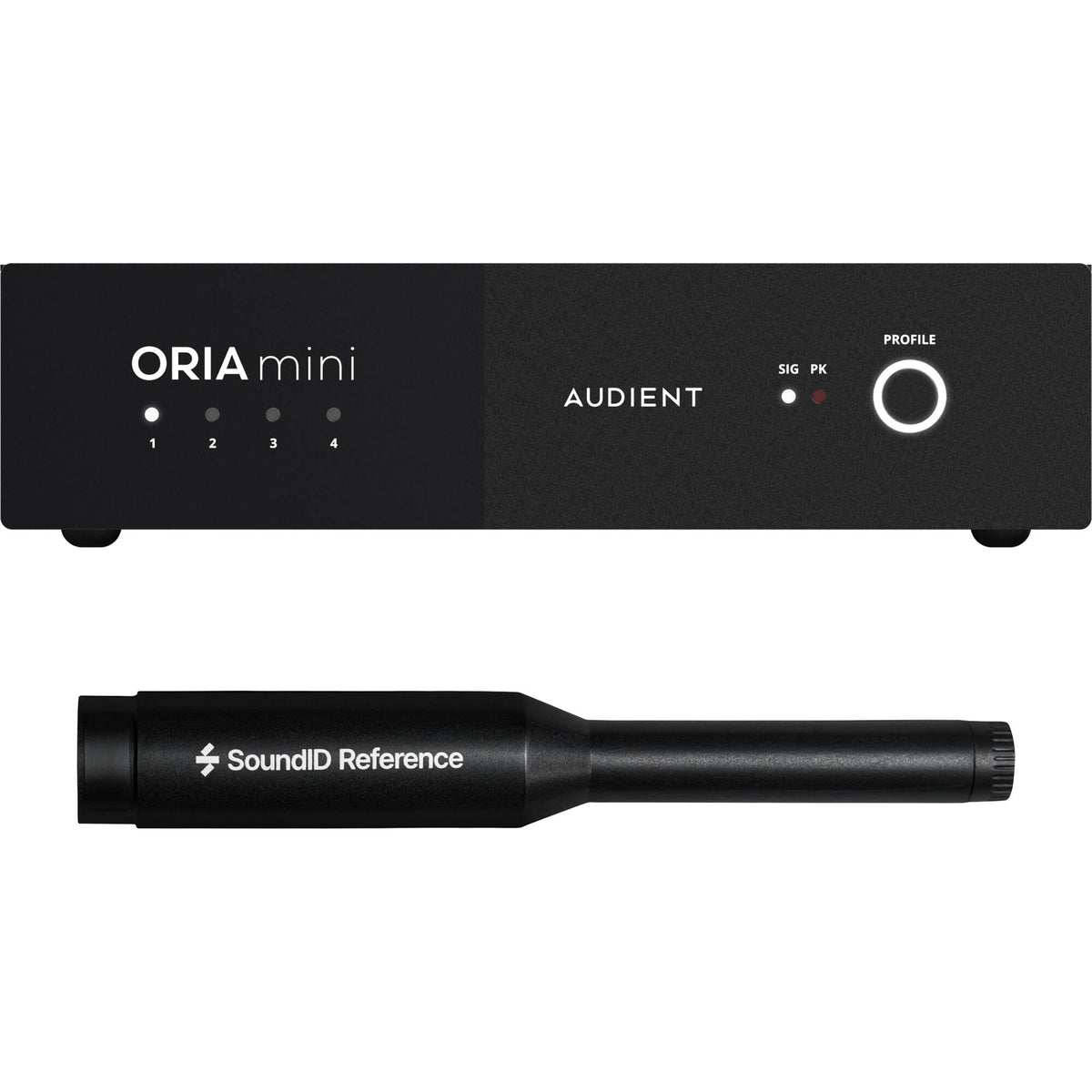 Audient ORIA Mini room calibration system, detail view.