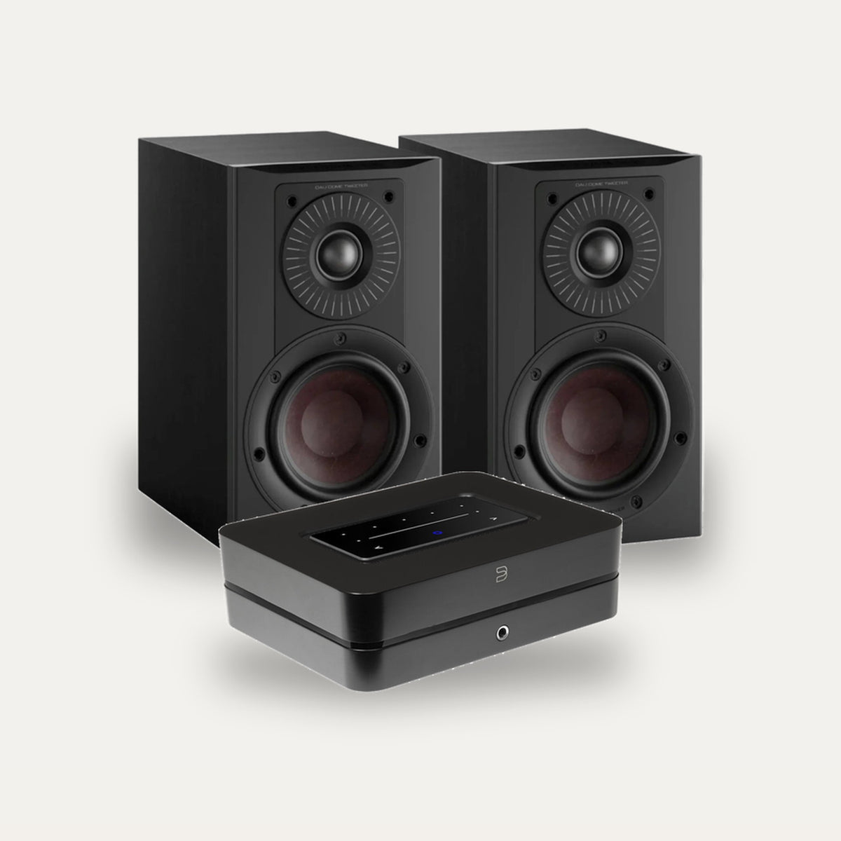Bluesound POWERNODE + DALI Opticon 1 MK2 Streaming Set – Amplifier Colour Black, Speaker Finish Black Satin