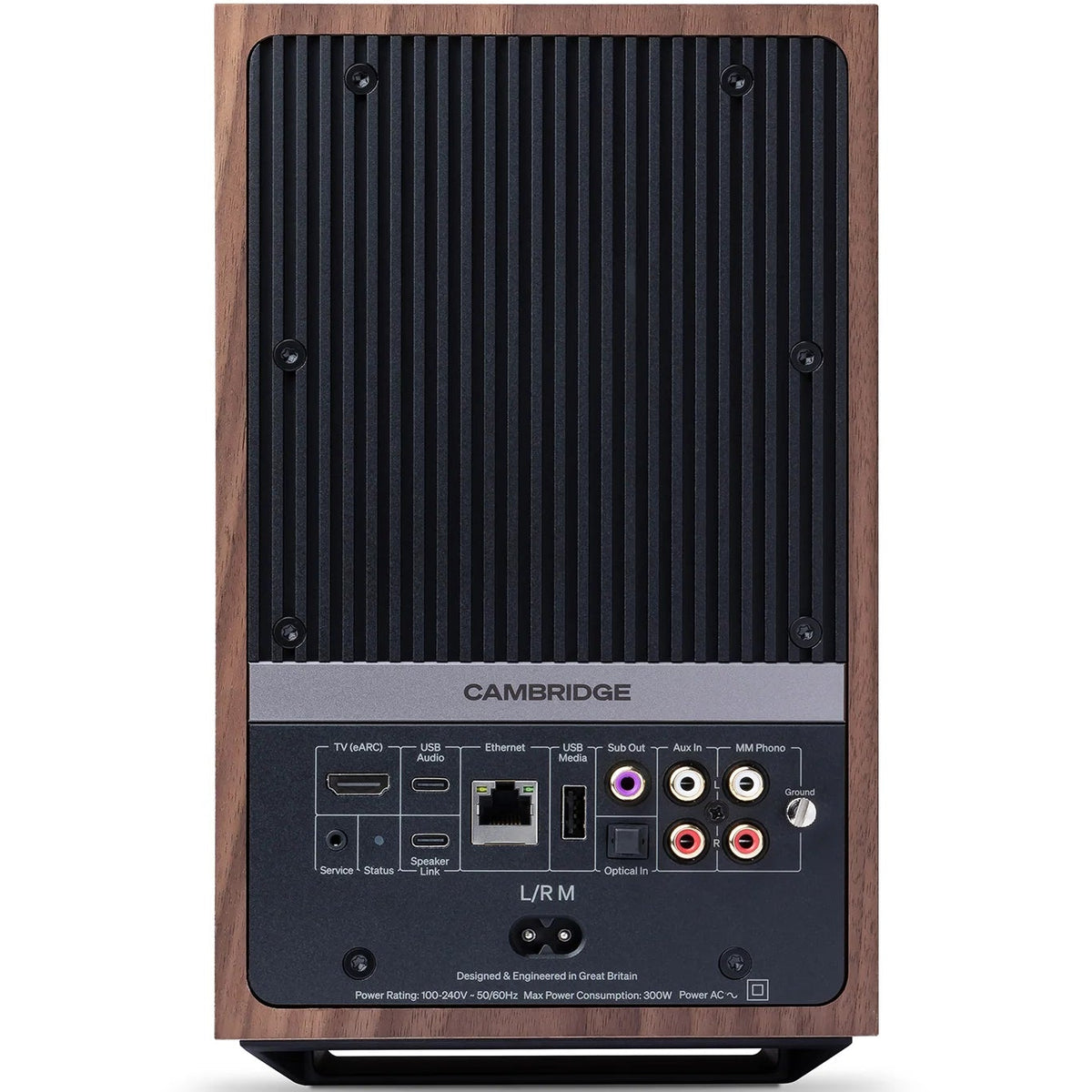 Cambridge Audio L/R M active bookshelf speakers, front view