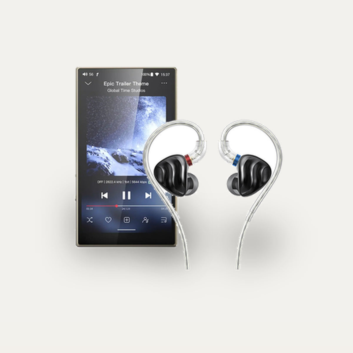 FiiO M21 + FiiO FH3 Portable Hi-Res Set – Player Colour Gold
