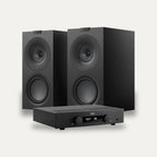 Hegel H150 + KEF Q Concerto Meta Streaming System – Amplifier Colour Black, Speaker Finish Satin Black