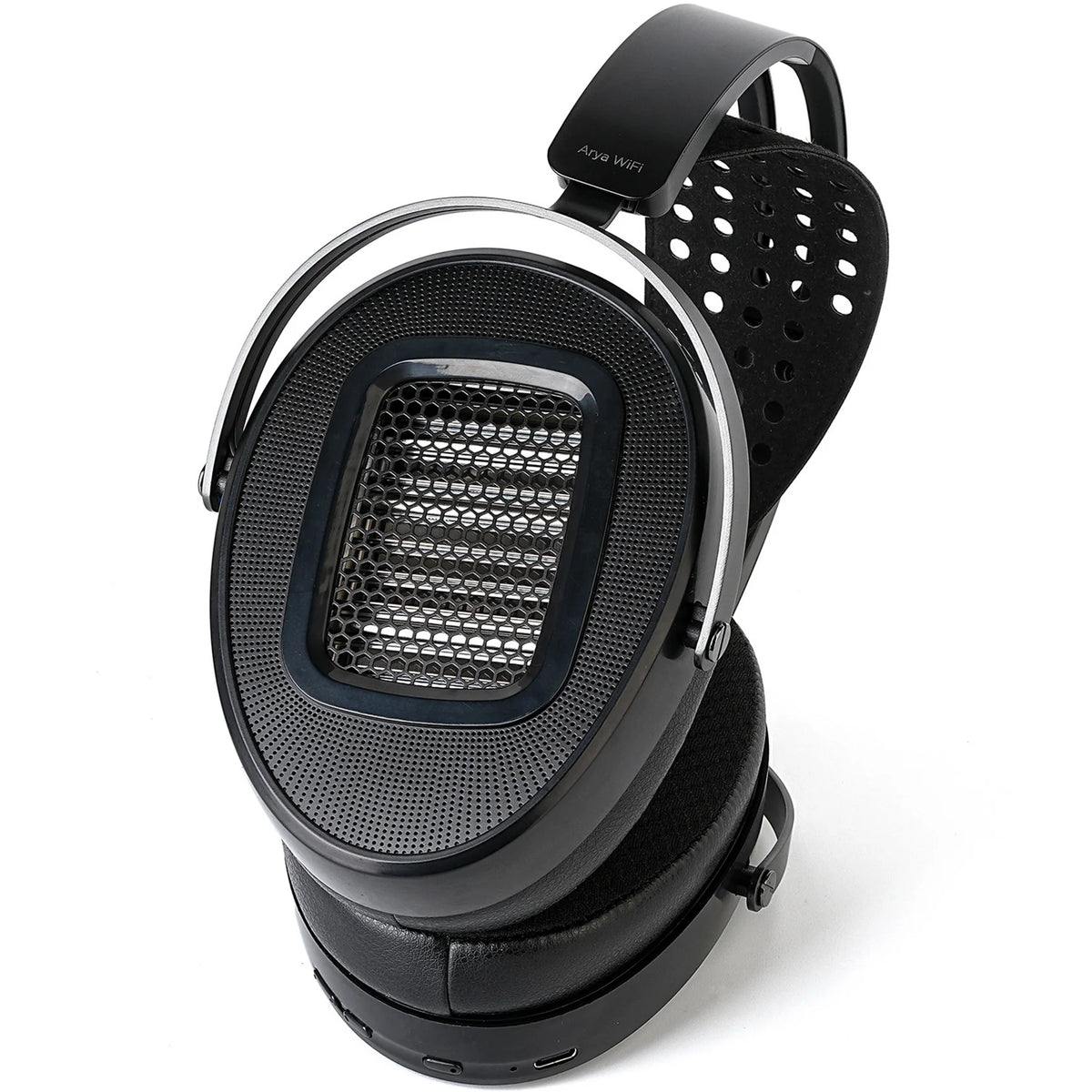 HiFiMAN Arya WiFi wireless headphones with sleek design and over-ear style, featuring high-fidelity audio quality.
