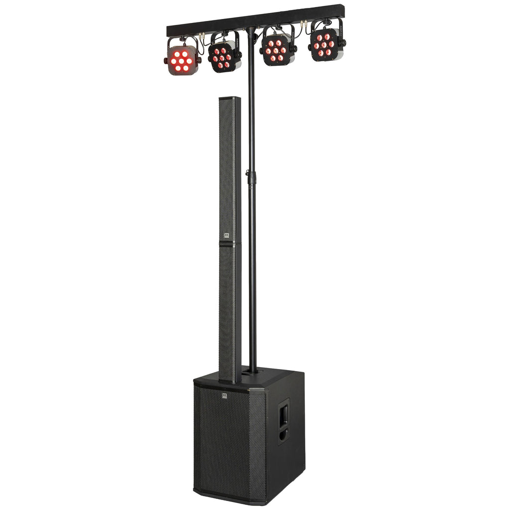HK Audio POLAR 15 MK2 with light bar on the M20 FlexMount (lighting not included)