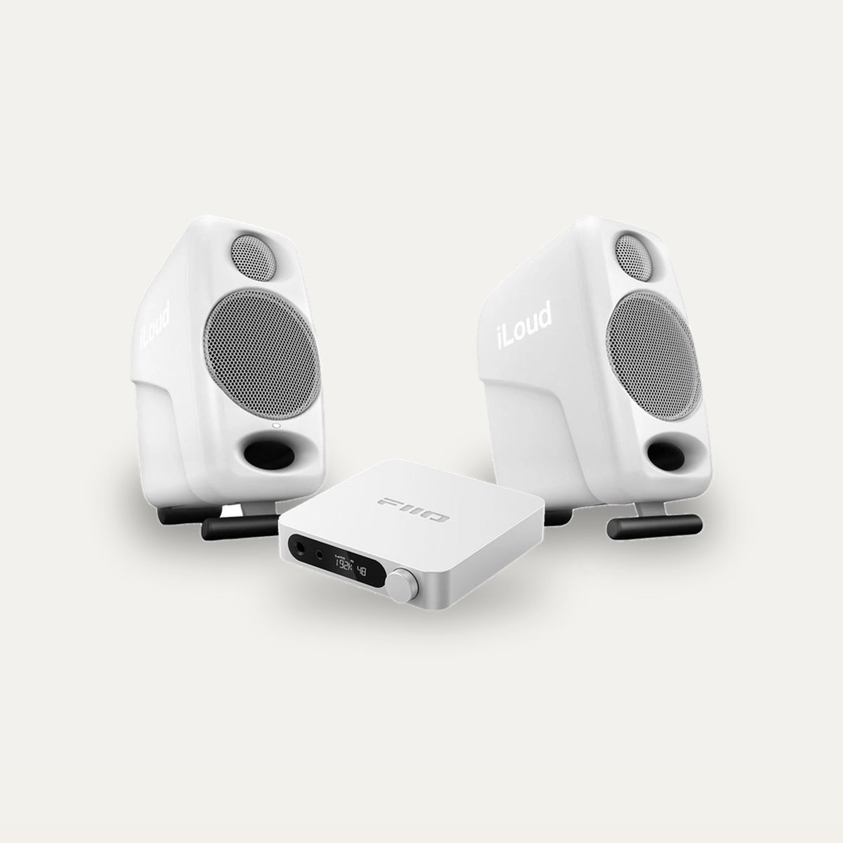 IK Multimedia iLoud Micro Monitor + FiiO K11 Desktop Set – Monitor Colour White, DAC Colour Silver