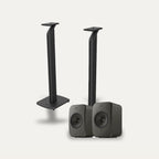 KEF LSX II LT + KEF S1 Stands Wireless Speaker Set – Speaker Colour Graphite Grey, Stand Colour Black
