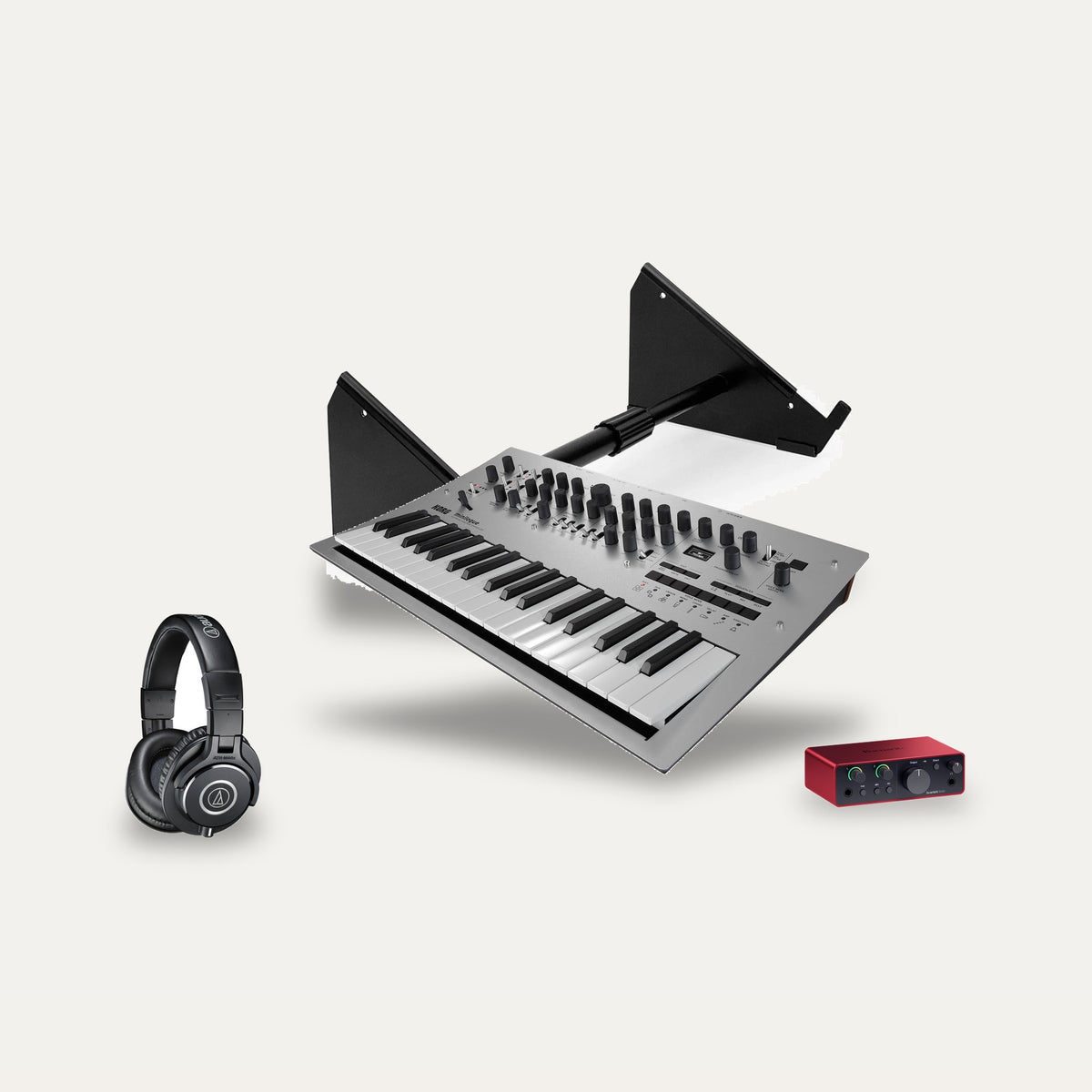 Korg Minilogue + Focusrite Scarlett Solo 4th Gen + Analog Cases XTS Synth Recording Set