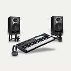 Novation Launchkey 49 MK4 + Kali Audio LP-6 V2 + IsoAcoustics ISO-155 Producer Desk Set – Keyboard Colour Black, Monitor Colour Black