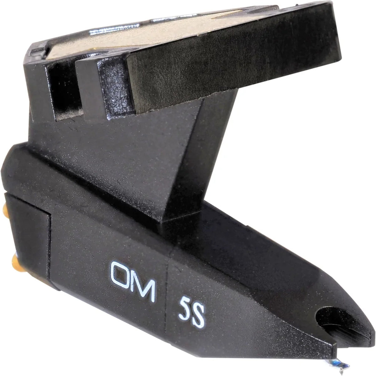 Ortofon OM 5S turntable cartridge with stylus, designed for high-quality vinyl record playback.