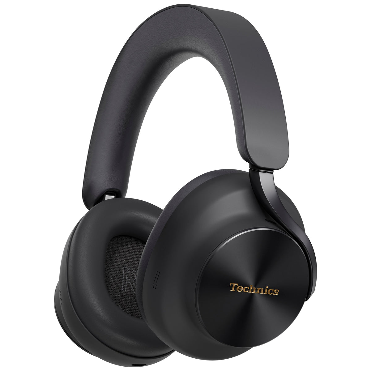 Technics EAH-A1000 wireless headphones in Black, three-quarter view