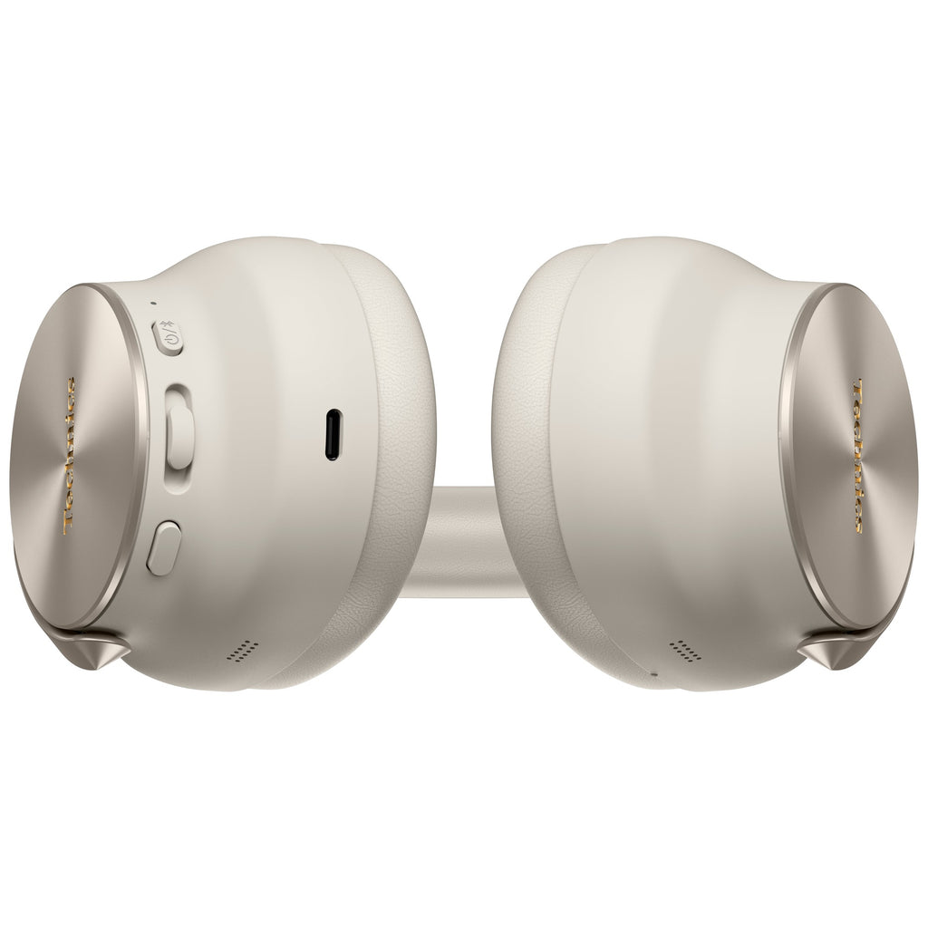 Technics EAH-A1000 in Platinum Greige, earcups and controls from above