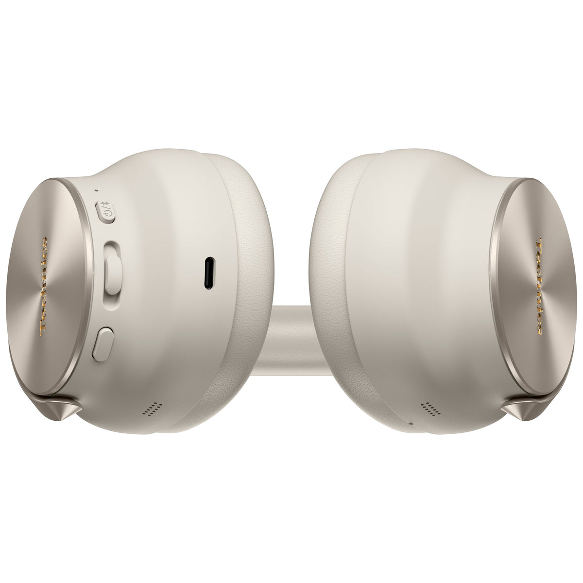 Technics EAH-A1000 in Platinum Greige, earcups and controls from above