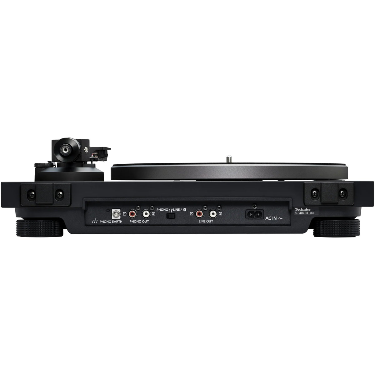 Technics SL-40CBT turntable, black back view