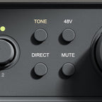 Universal Audio Volt 1 Gen 2, Tone and 48V controls close-up