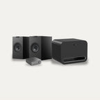 WiiM Amp Pro + WiiM Sub Pro + KEF Q1 Meta Streaming 2.1 Set – Subwoofer Colour Black, Speaker Finish Satin Black